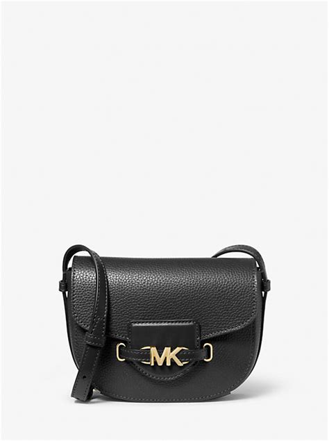 michael kors reed small logo and leather crossbody bag